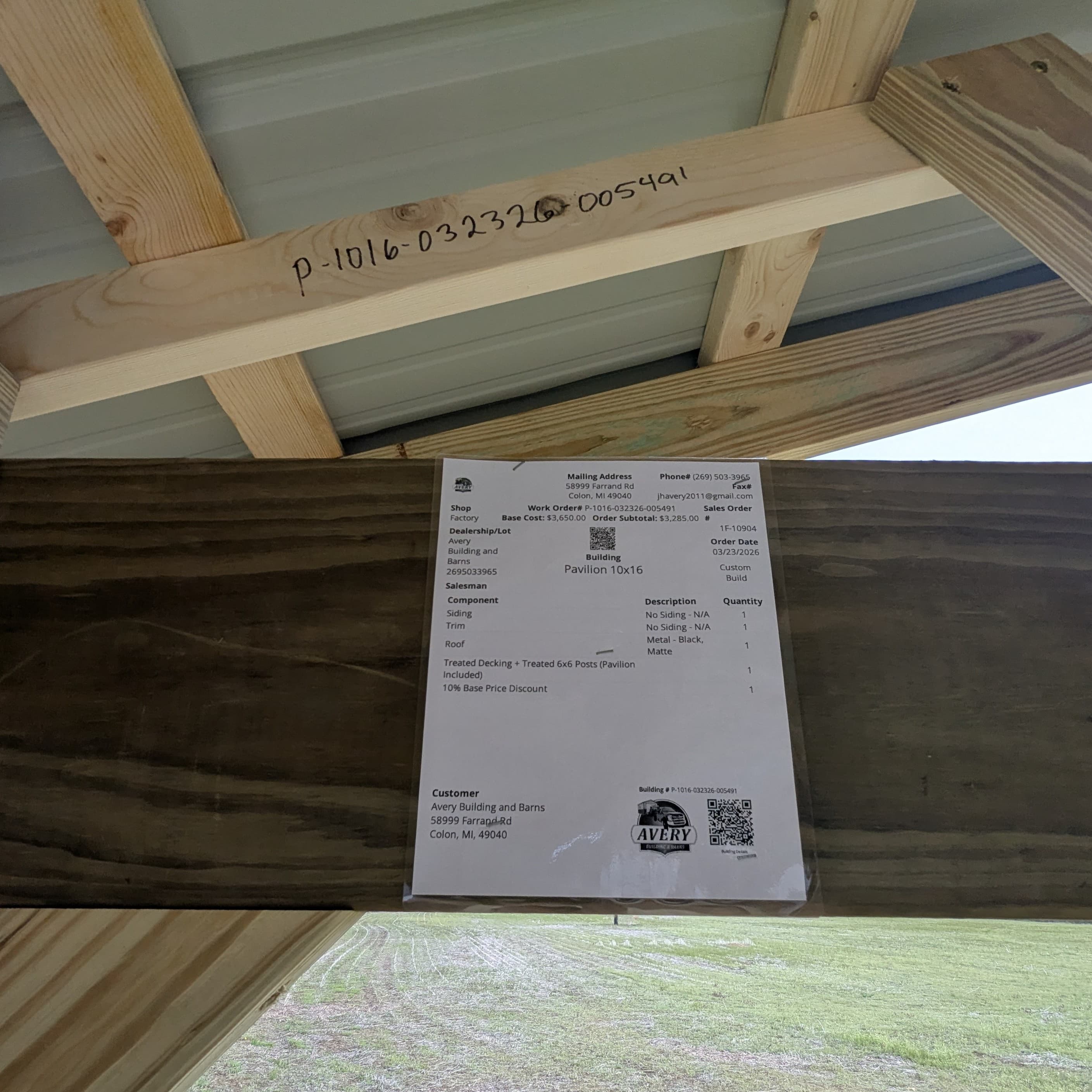 Pavilion 10 x 16